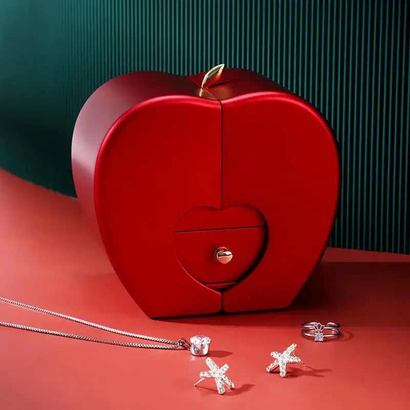 Auffaltbare Rosen Geschenkbox mit Halskette