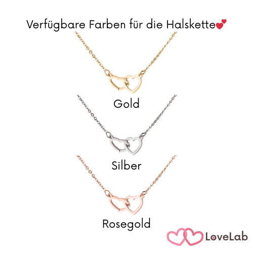 Rosen Bär mit Herzen Halskette