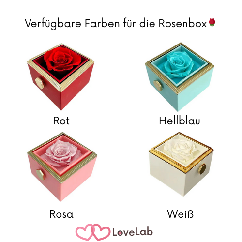 Rosen Geschenkbox mit Halskette