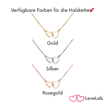 Rosen Bär mit Herzen Halskette